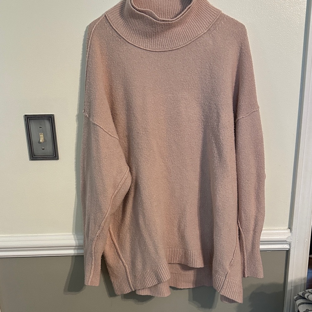 0040 Free People Blush Cowl‎ Neck Sweater womens size small